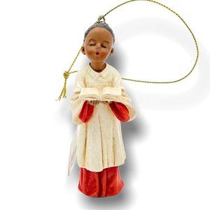 NEW NWT Christmas Ornament  Choir Black Singer Black Girl